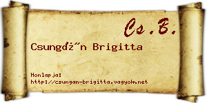 Csungán Brigitta névjegykártya