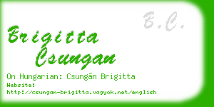 brigitta csungan business card