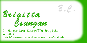 brigitta csungan business card